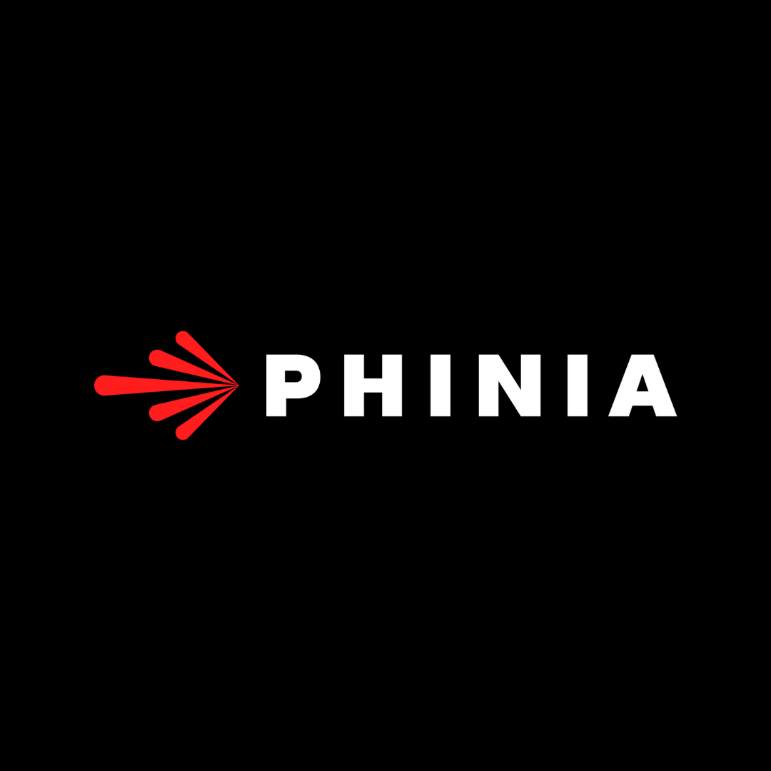 PHINIA logo white on black