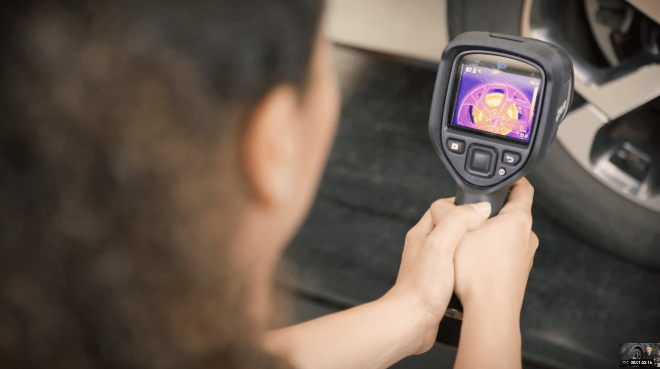 Check sticking brakes using a thermal camera | Masters of Motion