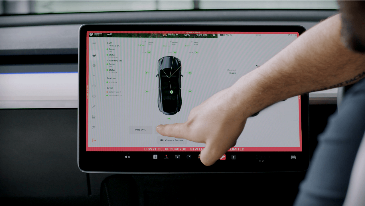 Comment vérifier le pas de la caméra sur une TESLA
