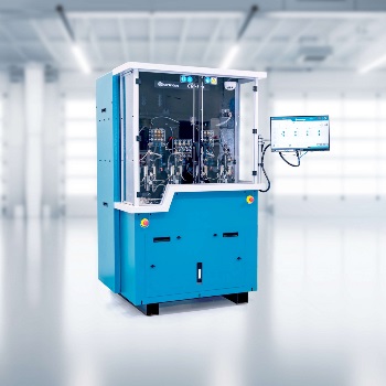 Hartridge blue common rail injector test bench in white room